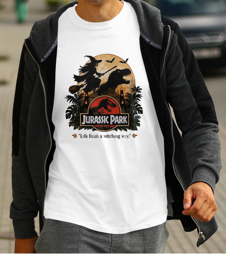 Jurassic Park Life Finds A Witching Way Halloween T-Shirt