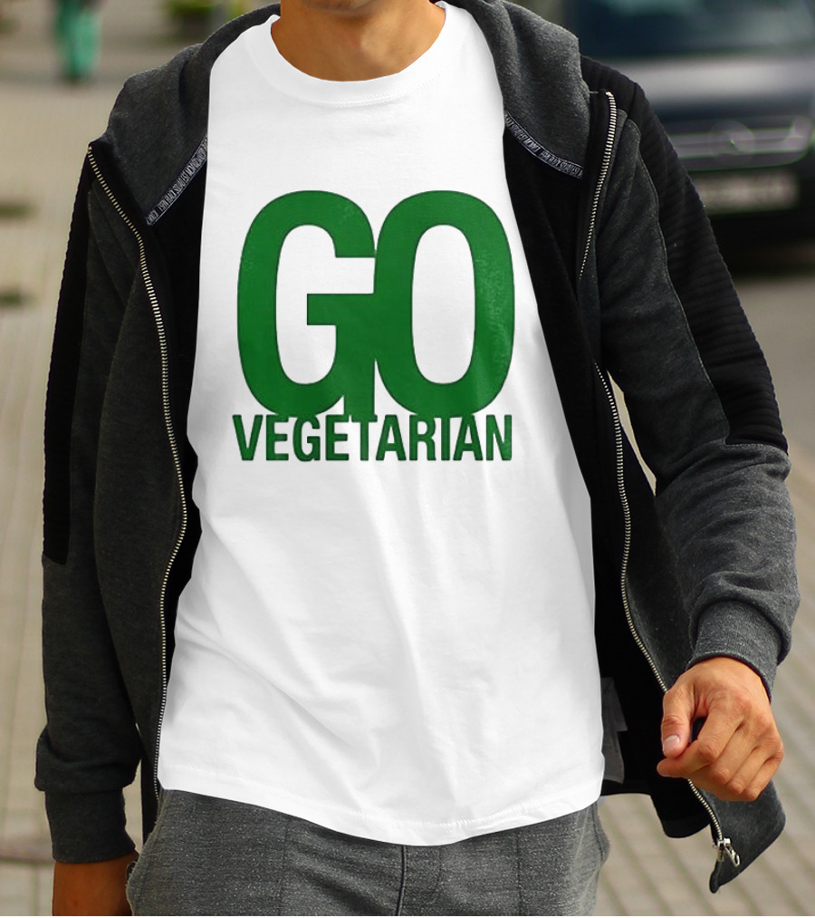 Justice Hamburgers Are Made Of What Go Vegetarian Cow T-Shirt
