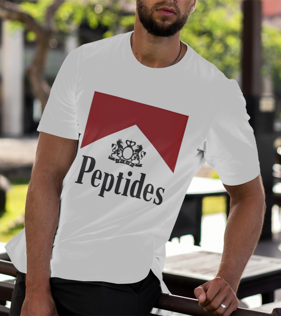 Peptides Regal Crest And Red Banner T-Shirt