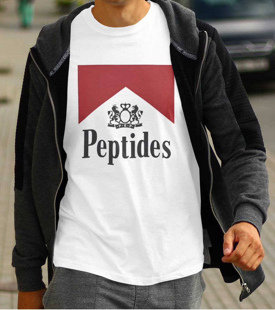 Peptides Regal Crest And Red Banner T-Shirt