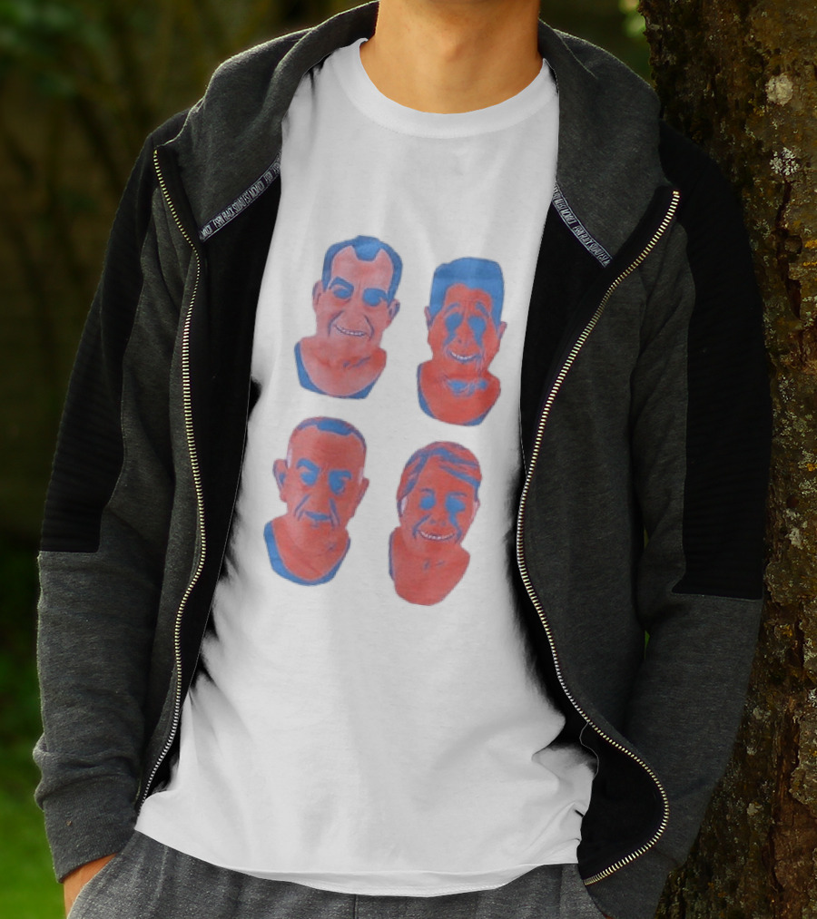 Point Break Anything To Catch The Perfect Wave Presidents Parody Faces T-Shirt
