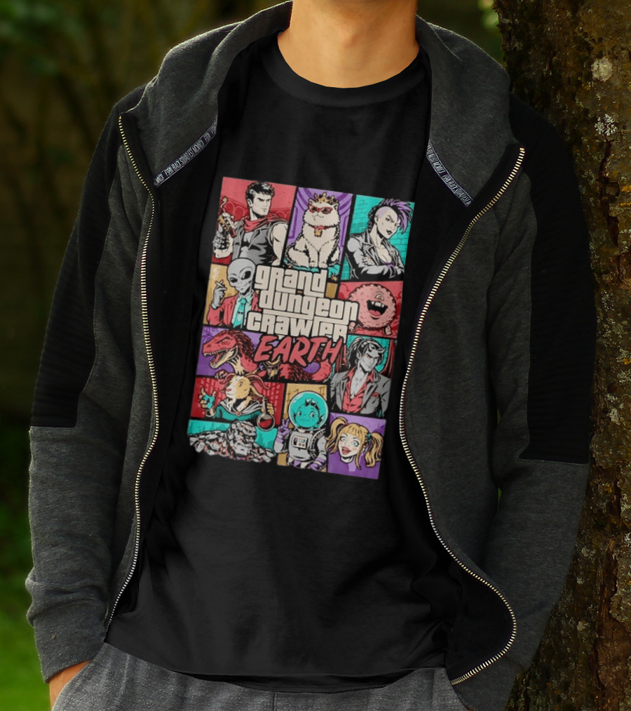 Grand Dungeon Crawler Earth Fantasy Characters Compilation T-Shirt