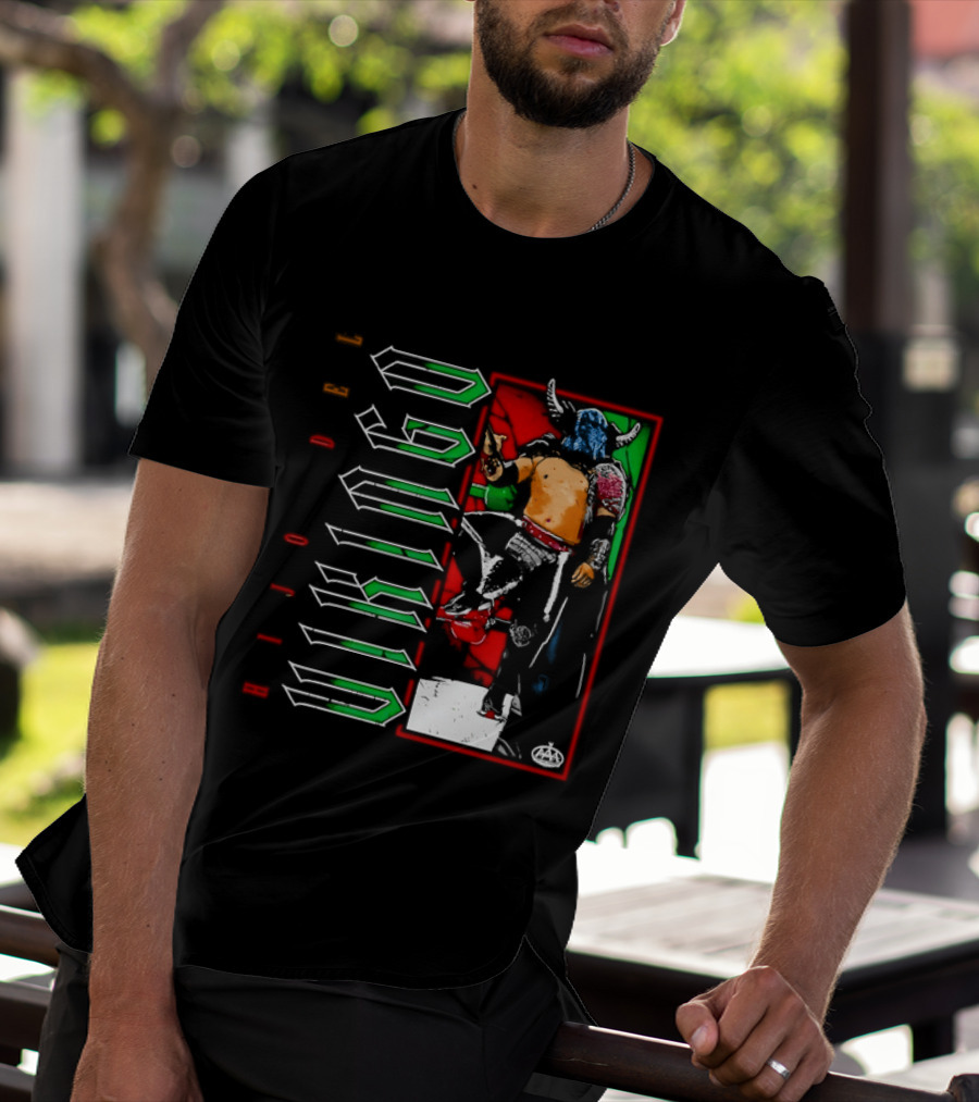 Hijo Del Vikingo Lucha Libre Wrestler Demon Mask Green Red White T-Shirt