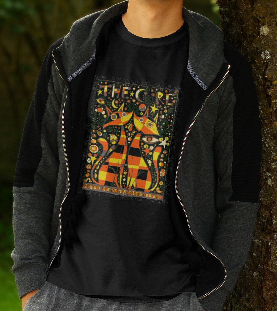 The Cure 23 August 2026 Summer Sessions Edinburgh Psychedelic Cat T-Shirt