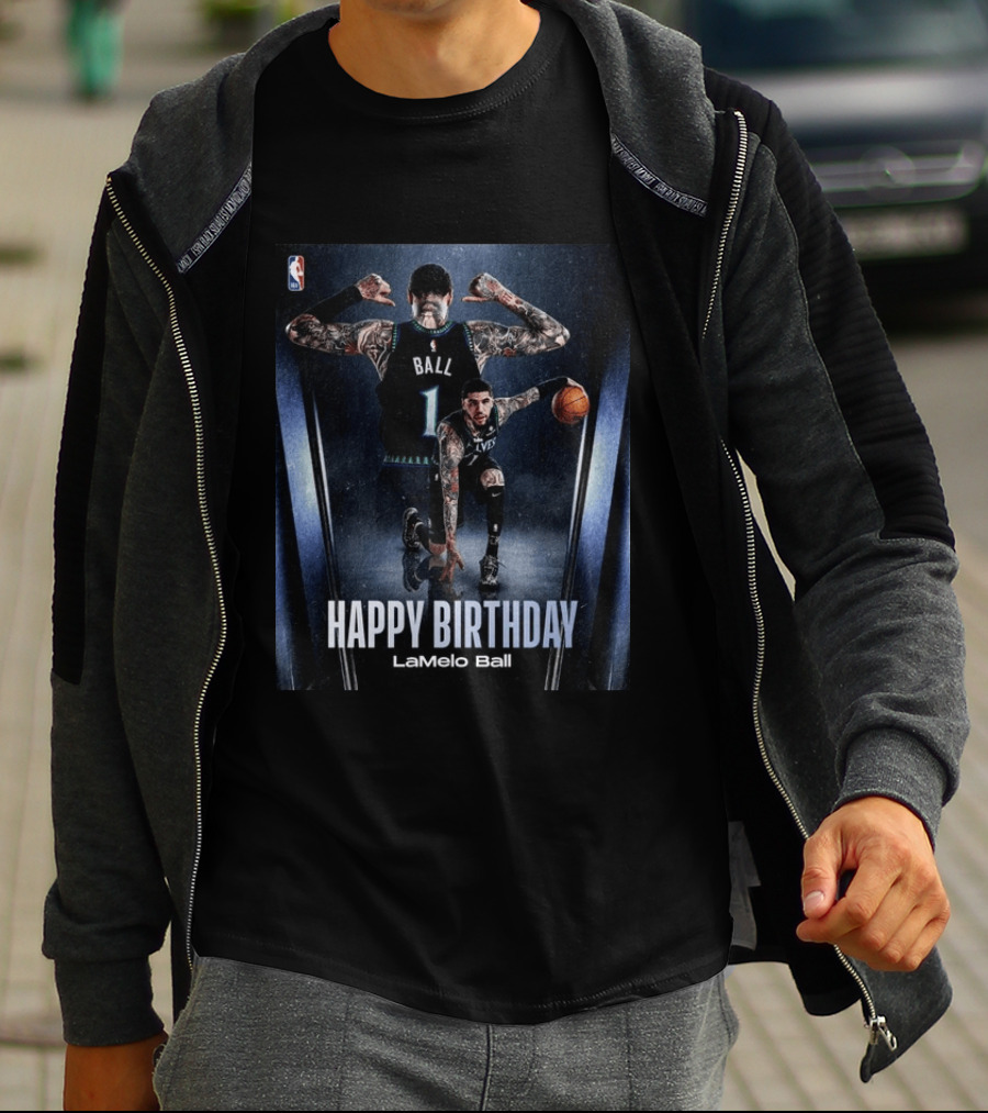 LaMelo Ball Happy Birthday Celebration With NBA Team Jersey T-Shirt