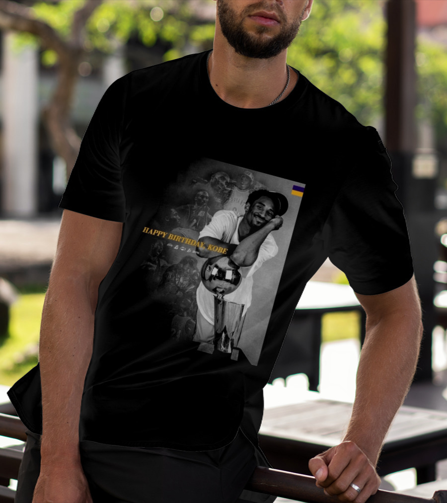 Legend Laker Happy Birthday Kobe Iconic Moments And Achievements T-Shirt