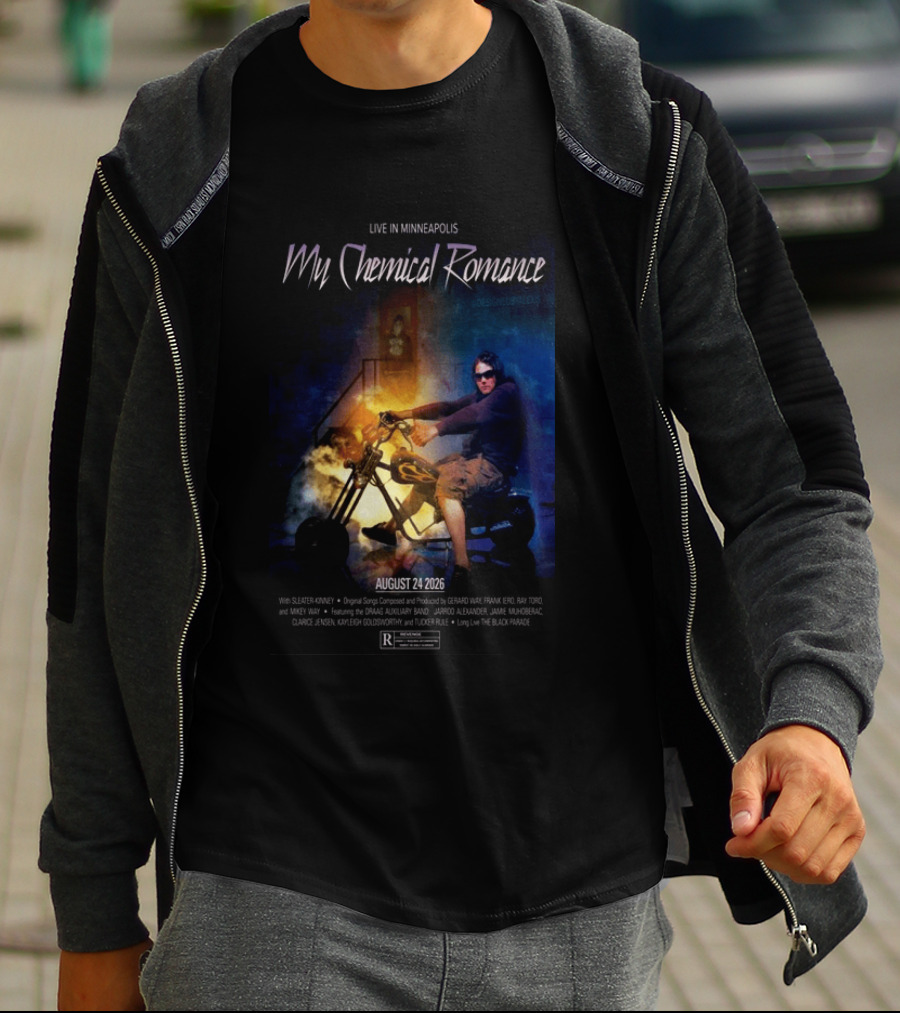 Live In Minneapolis My Chemical Romance August 24 2026 With Sleater Kinney T-Shirt