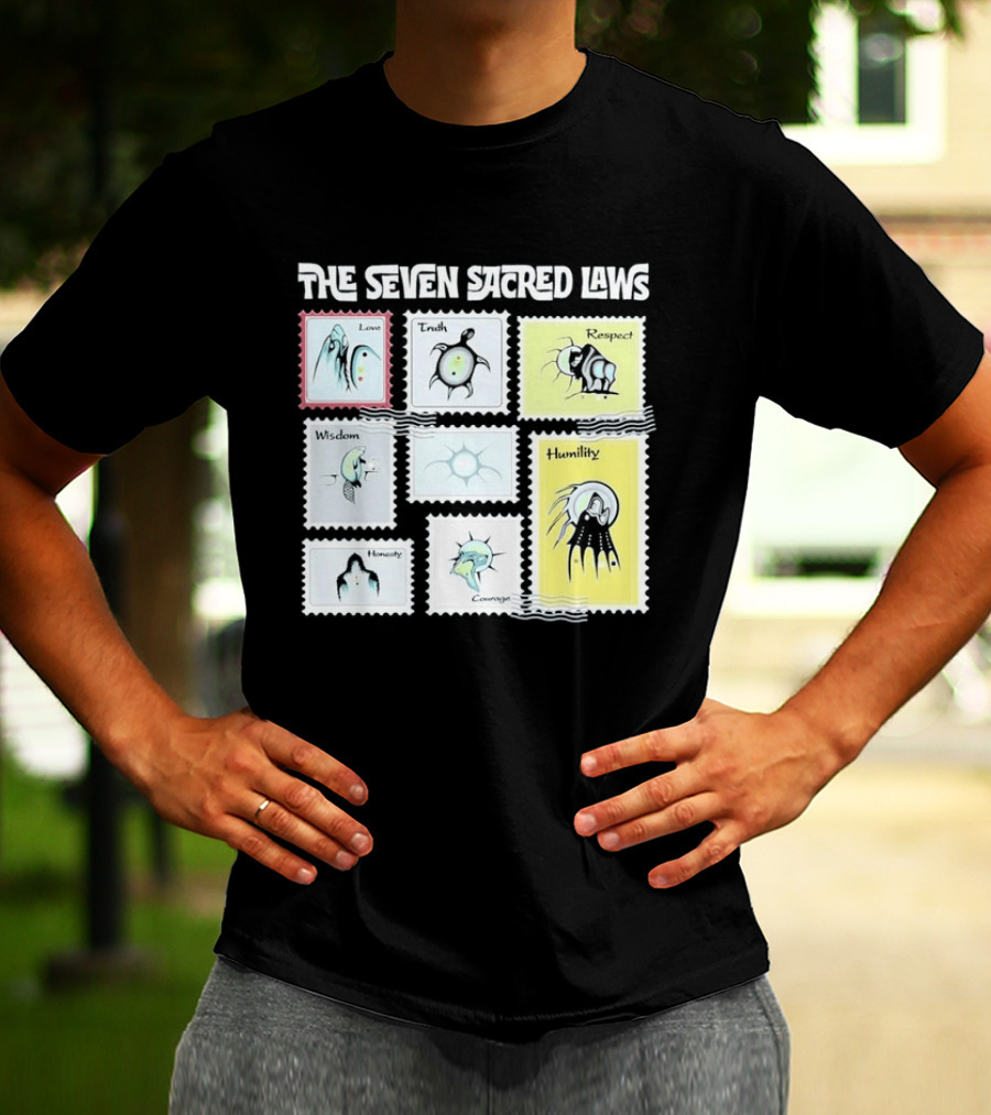 Native American The Seven Sacred Laws Love Truth Respect Wisdom Humility Honesty Courage T-Shirt