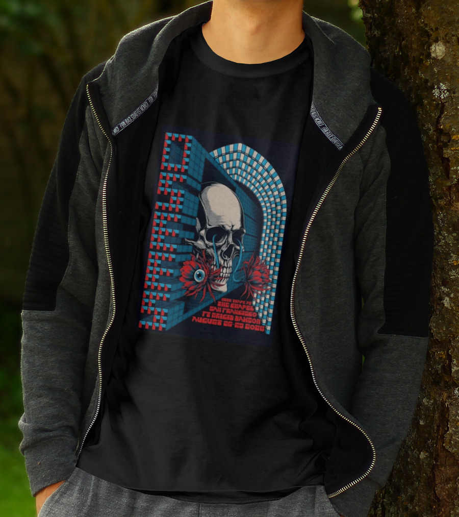 OSEES Knights Of The Crimson Eye San Francisco Chapel August 26 29 2026 Skull Spiral T-Shirt
