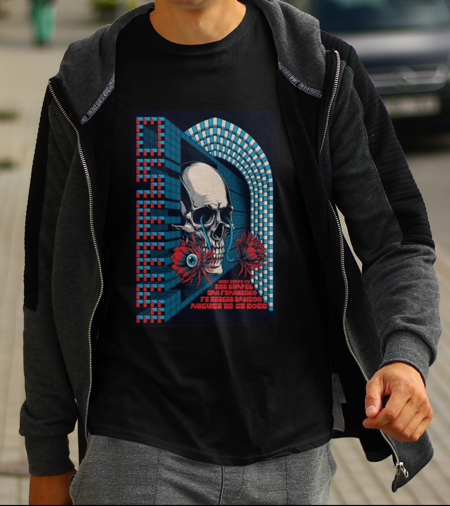OSEES Knights Of The Crimson Eye San Francisco Chapel August 26 29 2026 Skull Spiral T-Shirt