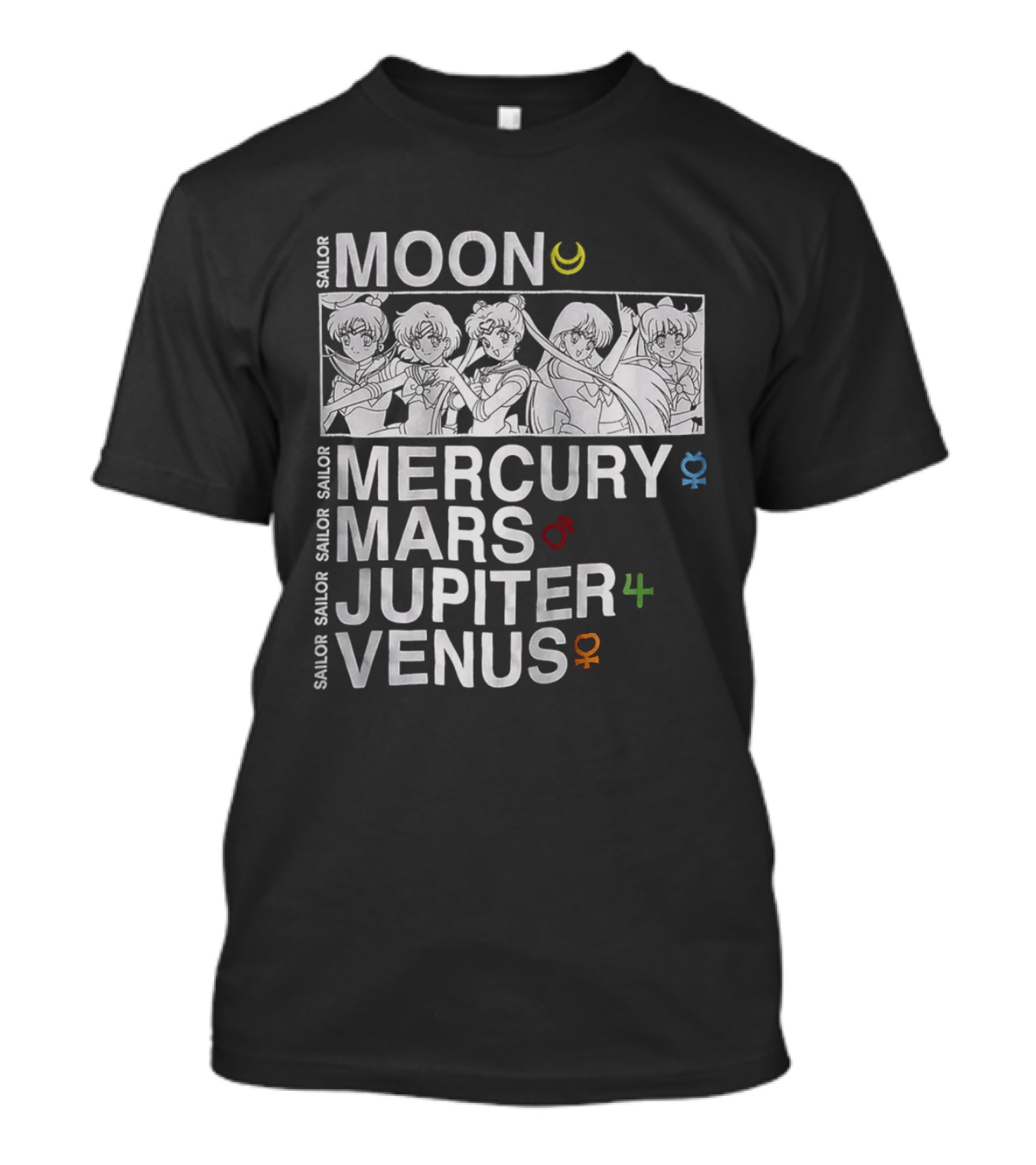 Sailor Moon Mercury Mars Jupiter Venus T-Shirt