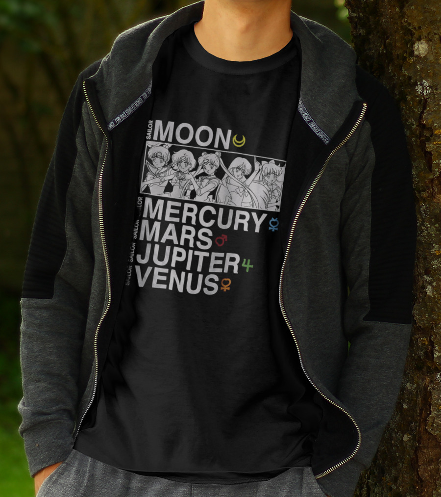 Sailor Moon Mercury Mars Jupiter Venus T-Shirt