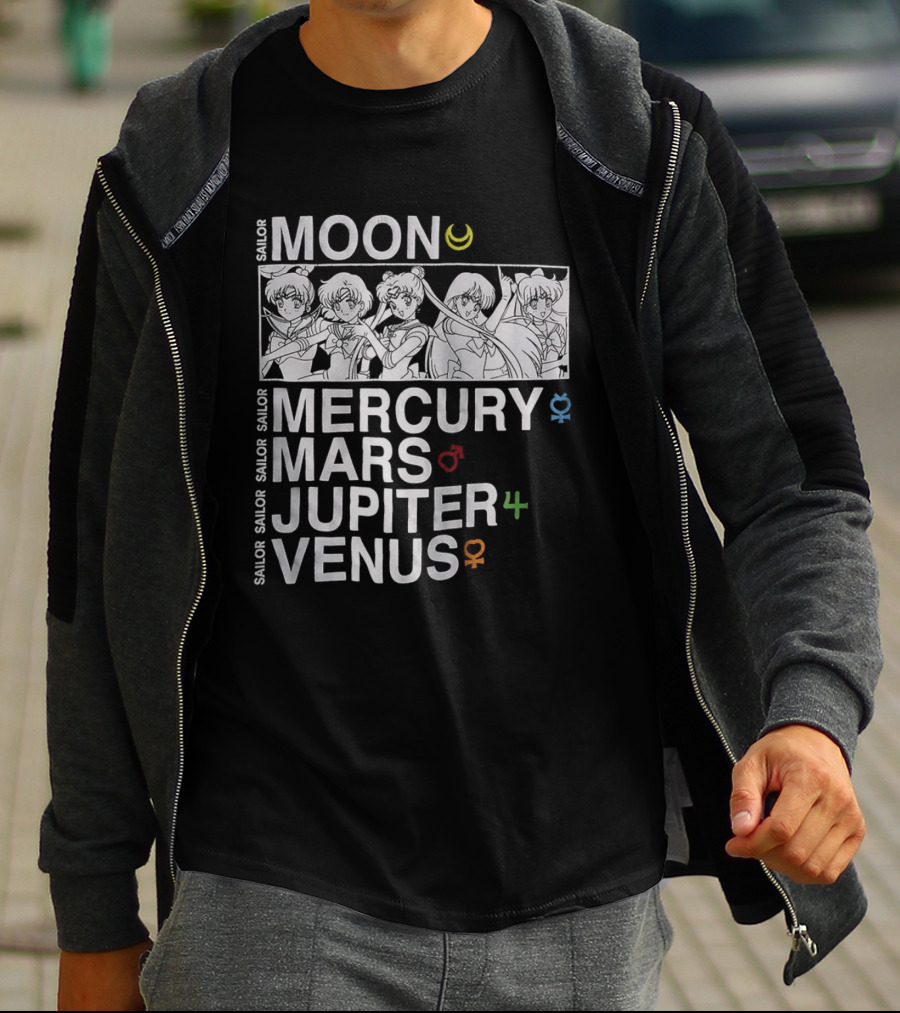 Sailor Moon Mercury Mars Jupiter Venus T-Shirt