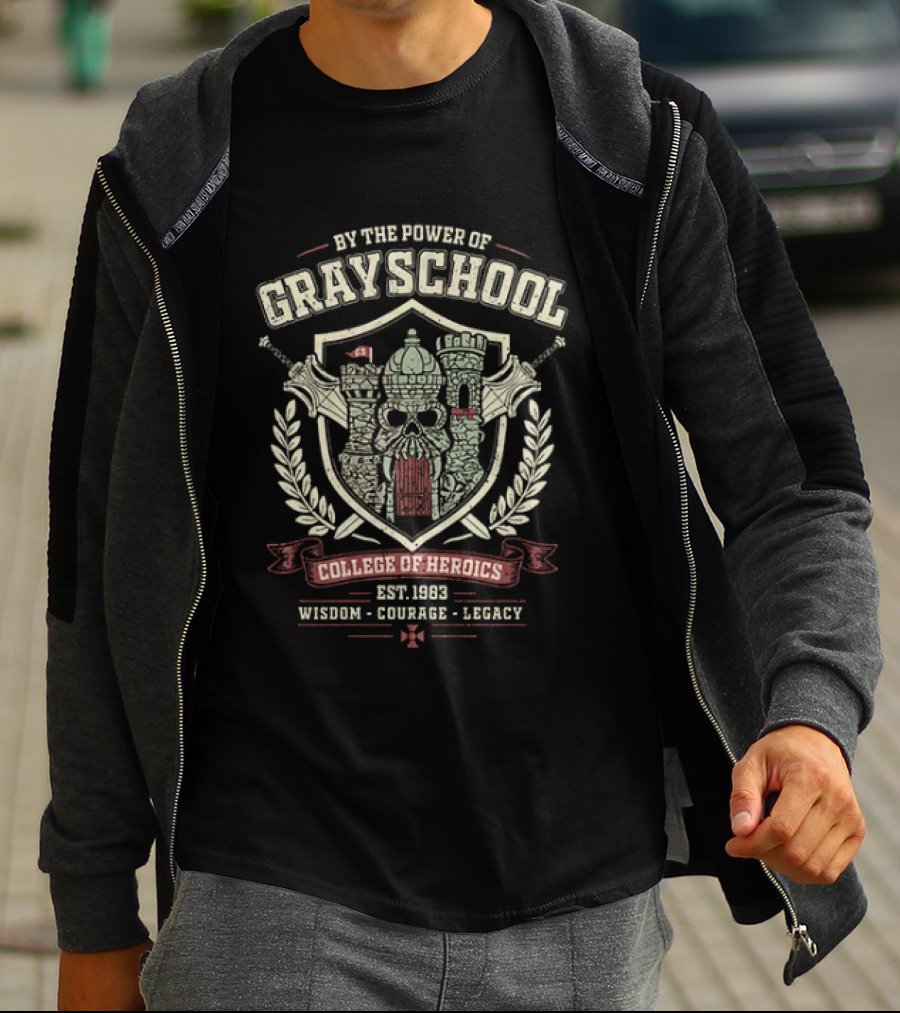 By The Power Of Grayskull College Of Heroics Wisdom Courage Legacy T-Shirt