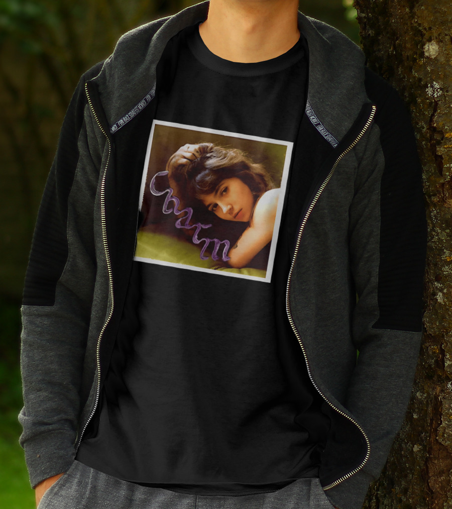 Clairo Charm Album Cover Art Vintage Portrait With Purple T-Shirt
