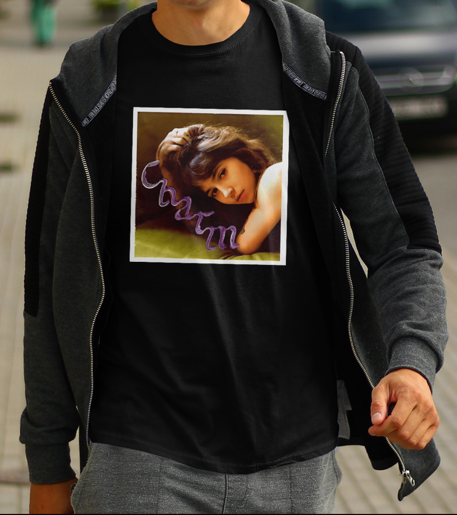Clairo Charm Album Cover Art Vintage Portrait With Purple T-Shirt