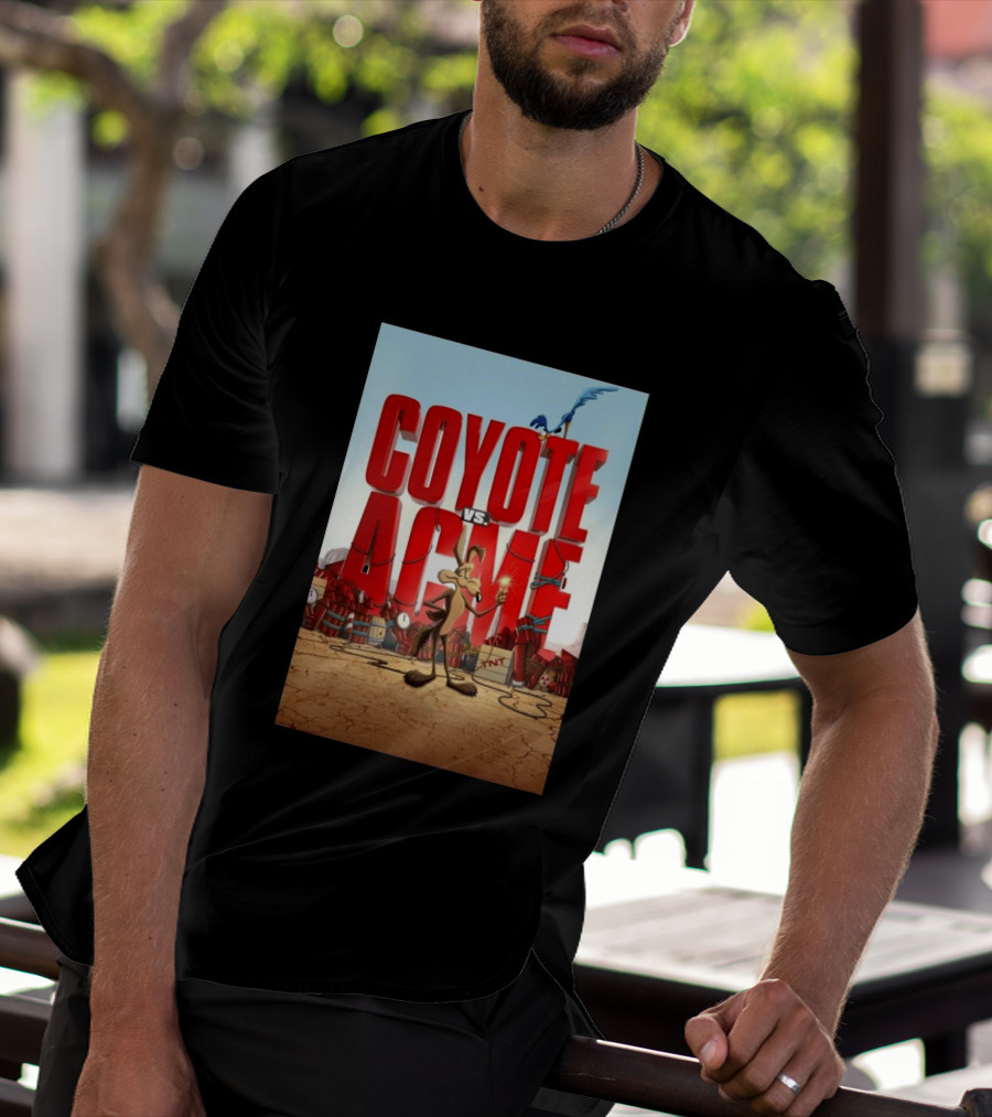 Coyote Vs. Acme Explosive Showdown With Cartoon Rivals T-Shirt