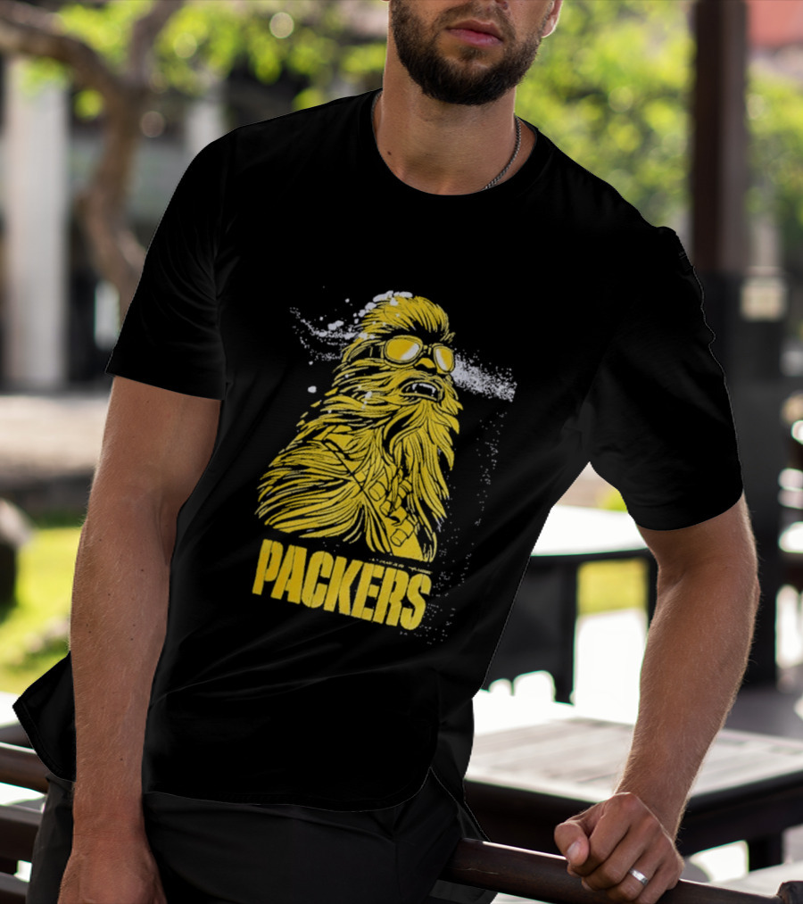 Disney Marvel Chewbacca Packers Collaboration Star Wars X Green Bay Fan T-Shirt