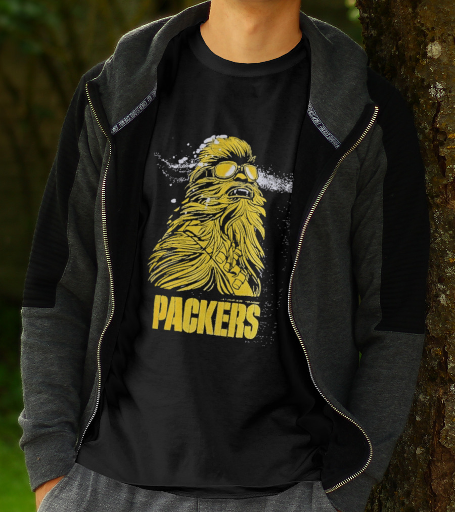 Disney Marvel Chewbacca Packers Collaboration Star Wars X Green Bay Fan T-Shirt