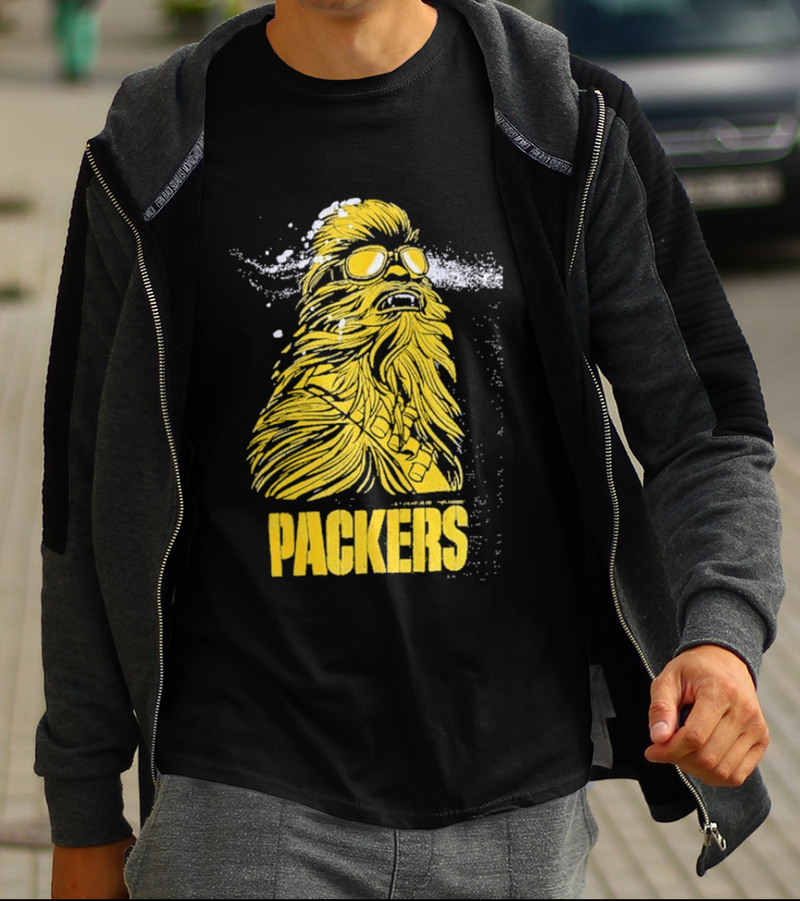 Disney Marvel Chewbacca Packers Collaboration Star Wars X Green Bay Fan T-Shirt