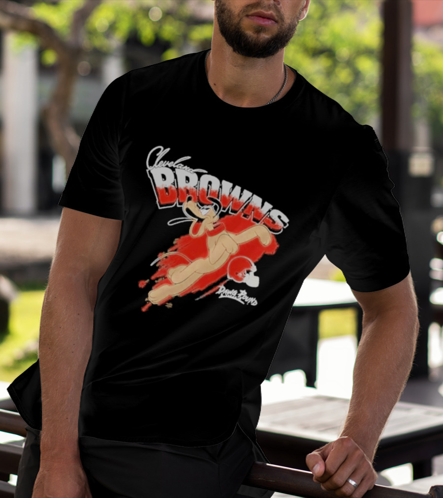 Disney Marvel Collection Pluto Cleveland Browns Collaboration T-Shirt