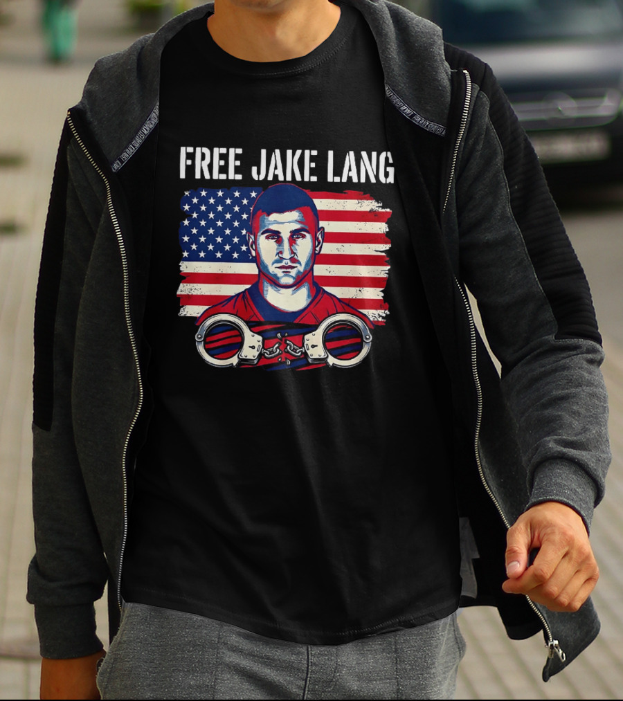 Free Jake Lang USA Flag Handcuffs T-Shirt