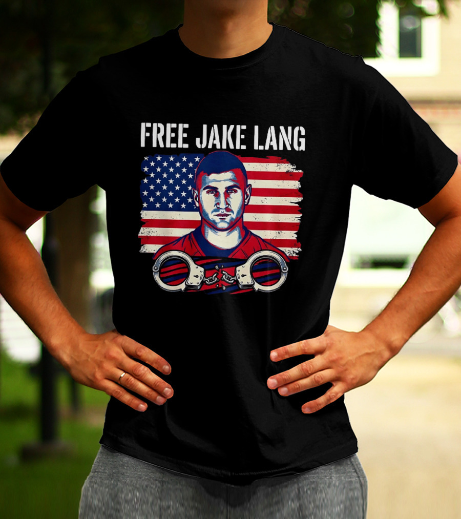Free Jake Lang USA Flag Handcuffs T-Shirt