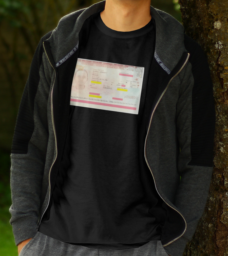 United States Of America Visa Darshan Basaling Magdum Mumbai Passport T-Shirt