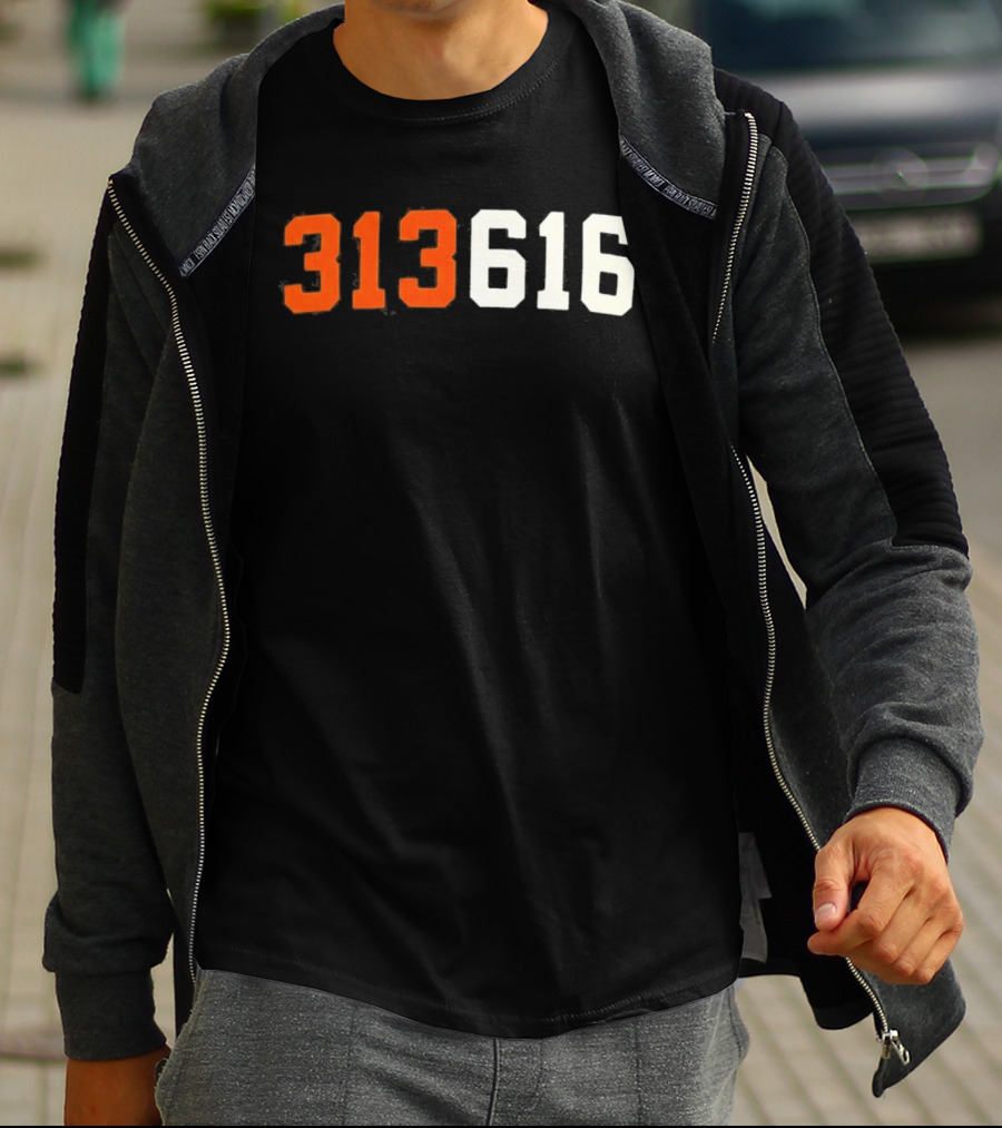 Isaac Teslaa 313 616 Retro Number T-Shirt