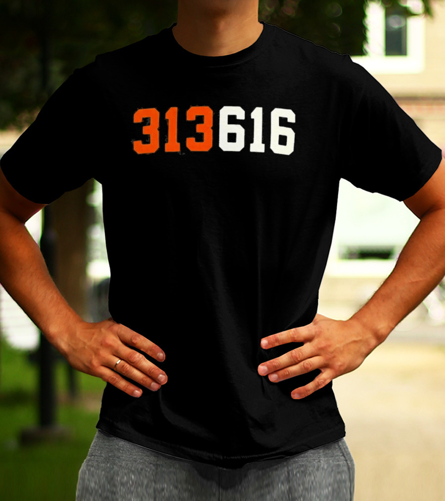 Isaac Teslaa 313 616 Retro Number T-Shirt