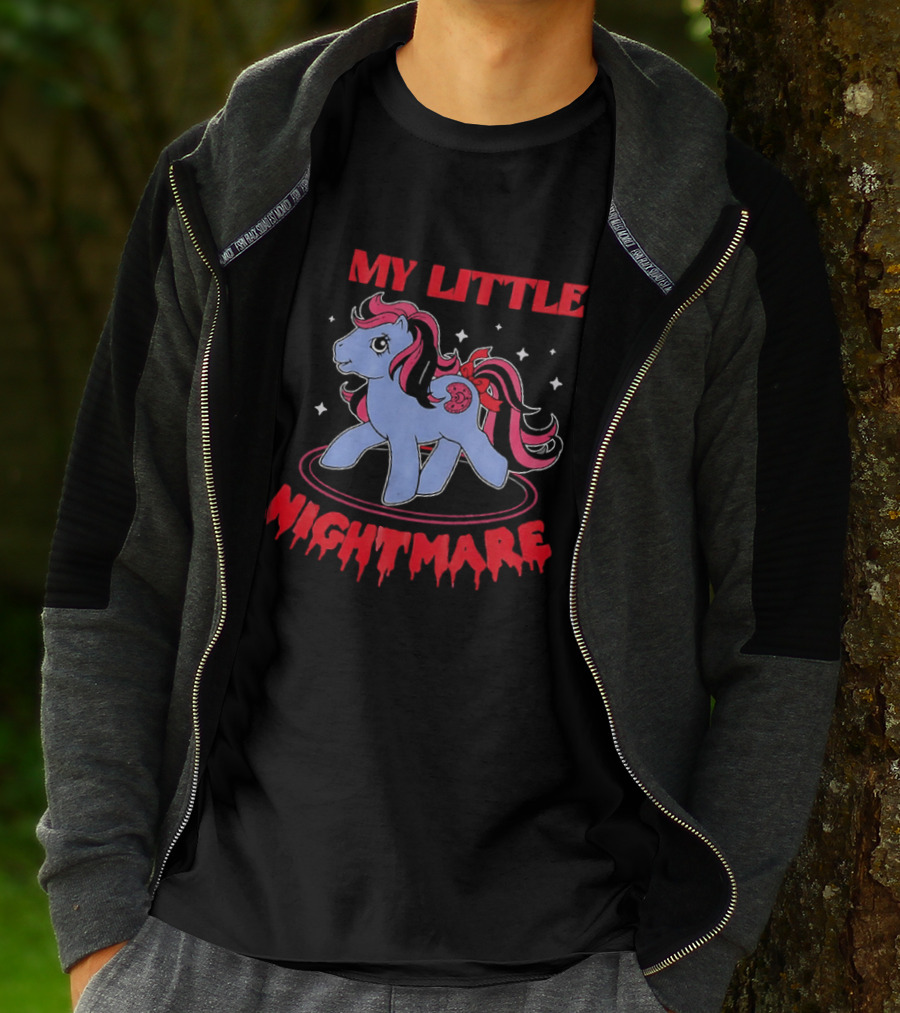 My Little Nightmare My Little Pony 80s Cartoon Dripping Red T-Shirt