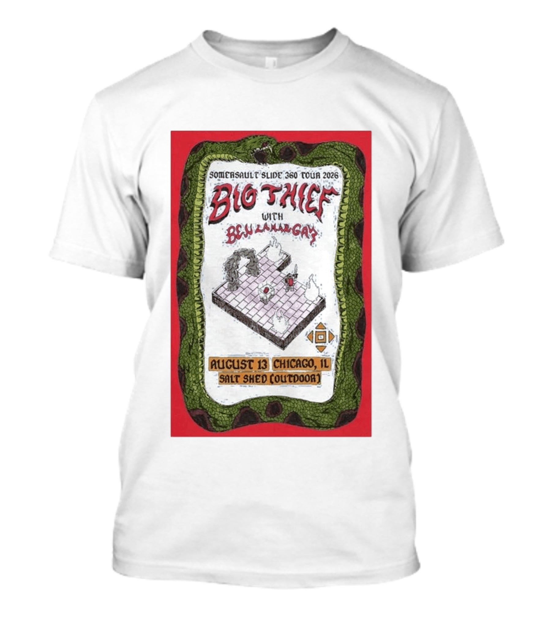 Somersault'slide 360 Tour 2026 Big Thief With Ben Lamar Gay August 13 Chicago Salt Shed Outdoor T-Shirt