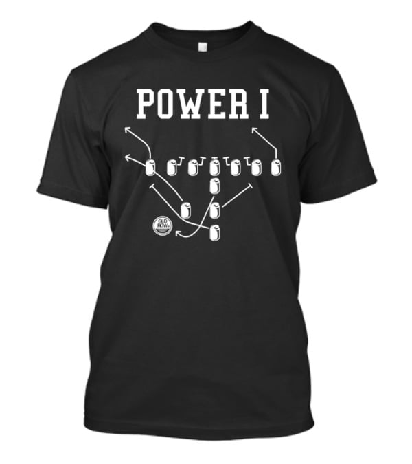 Power I Football Play Beer Can Formation T-Shirt