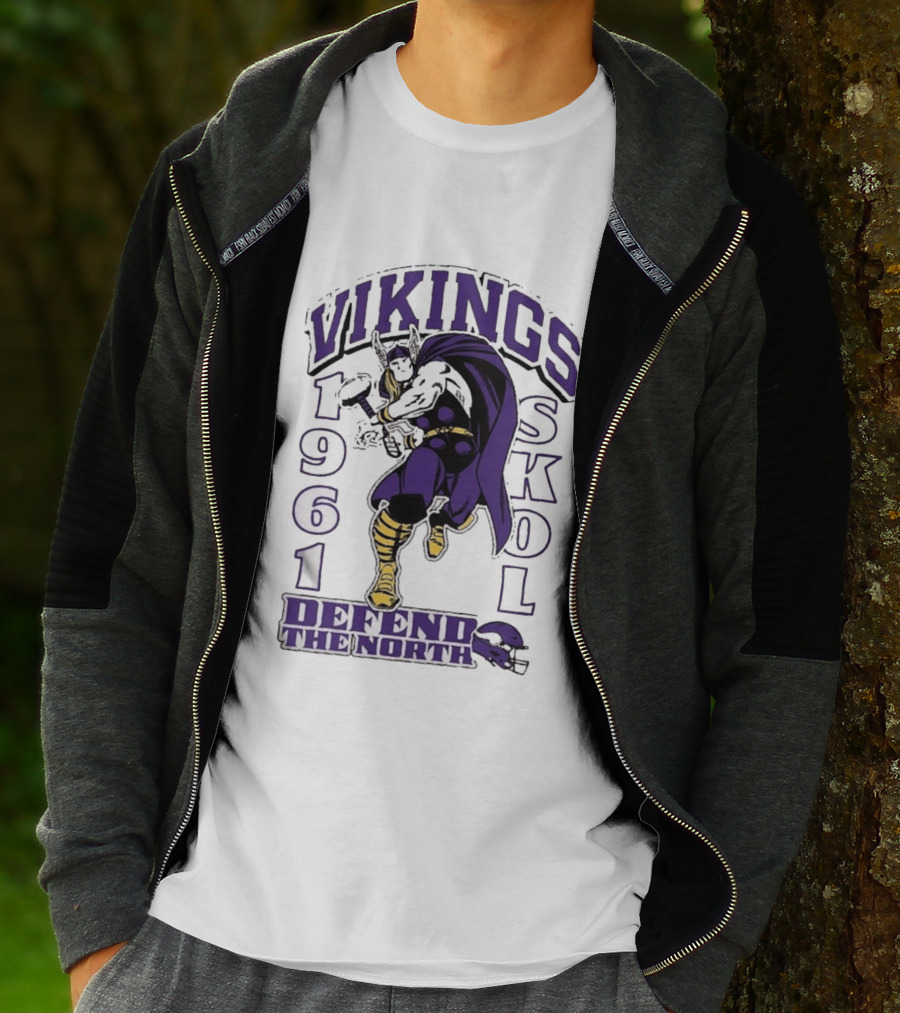 Vikings Skol 1961 Defend The North Thor Minnesota T-Shirt