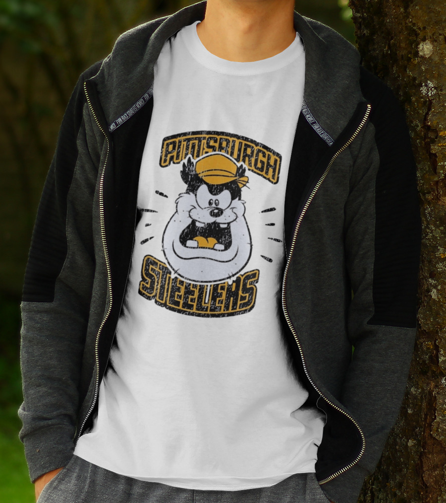 Pittsburgh Steelers Taz Distressed T-Shirt