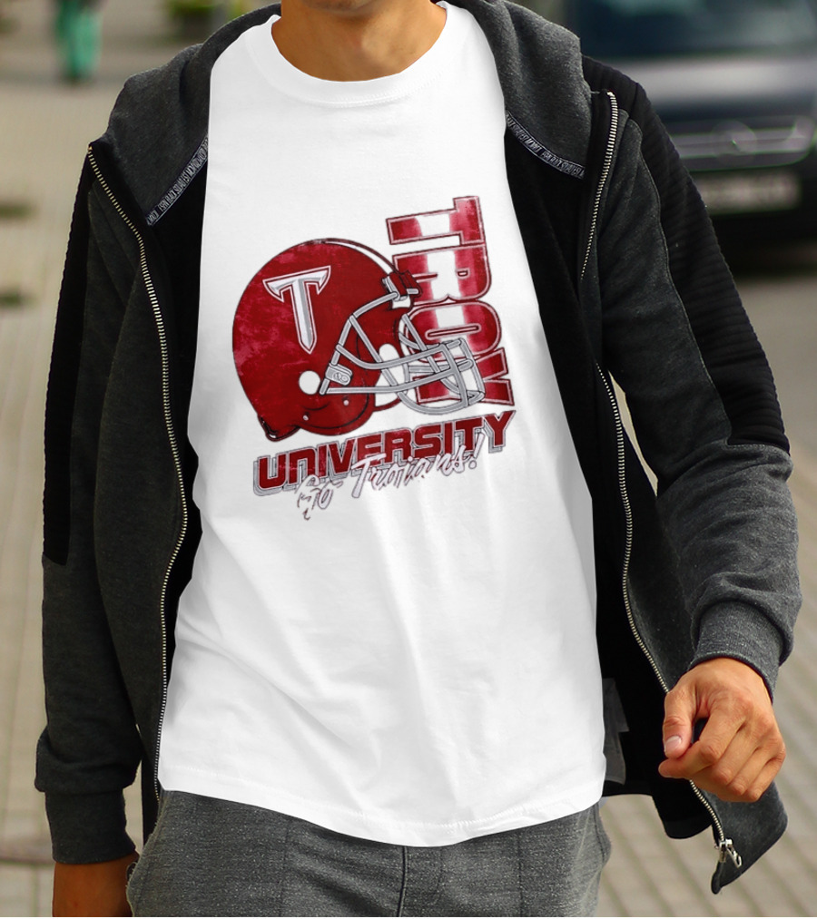 Troy Trojans University Go Trojans Football Helmet T T-Shirt