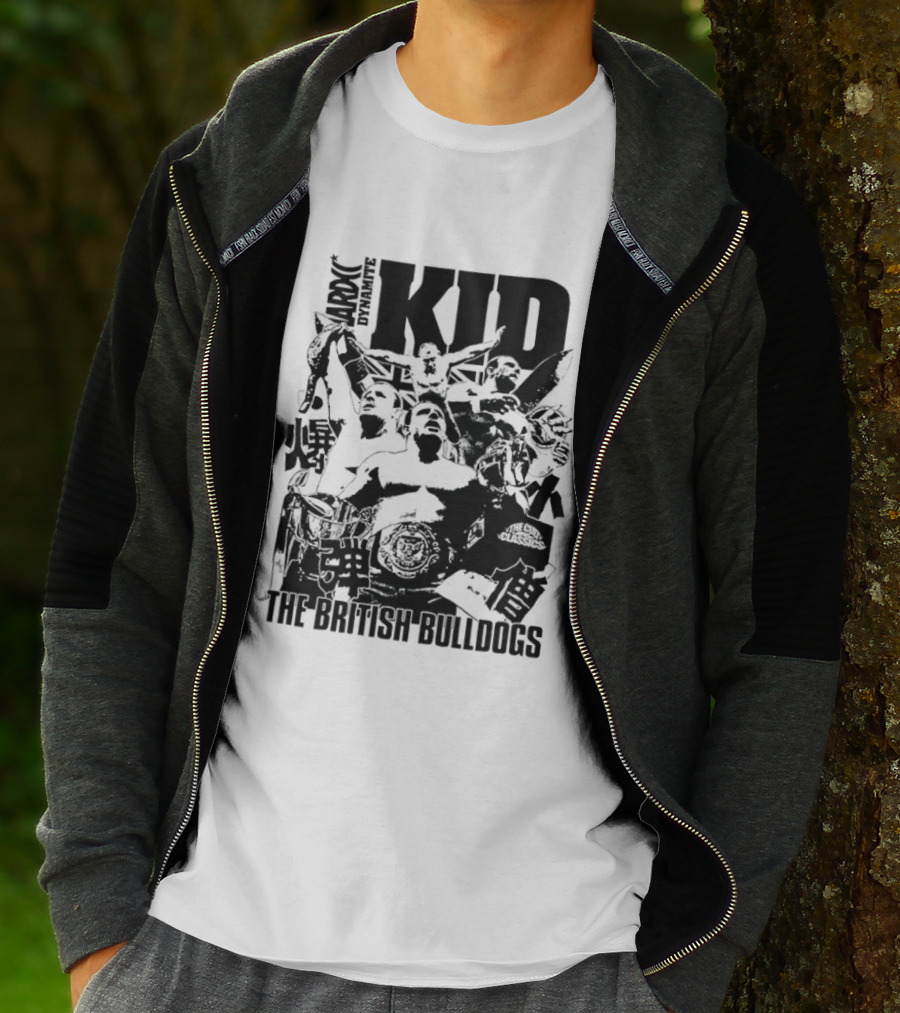 Dynamite Kid The British Bulldogs WWE Wrestling Cult T-Shirt