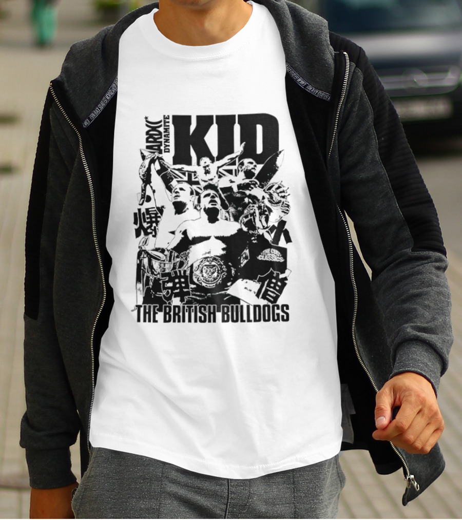 Dynamite Kid The British Bulldogs WWE Wrestling Cult T-Shirt