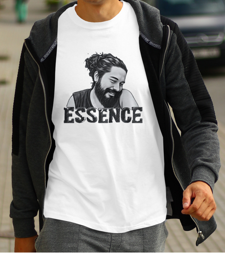 Essence Bearded Man Minimalist Smiling T-Shirt