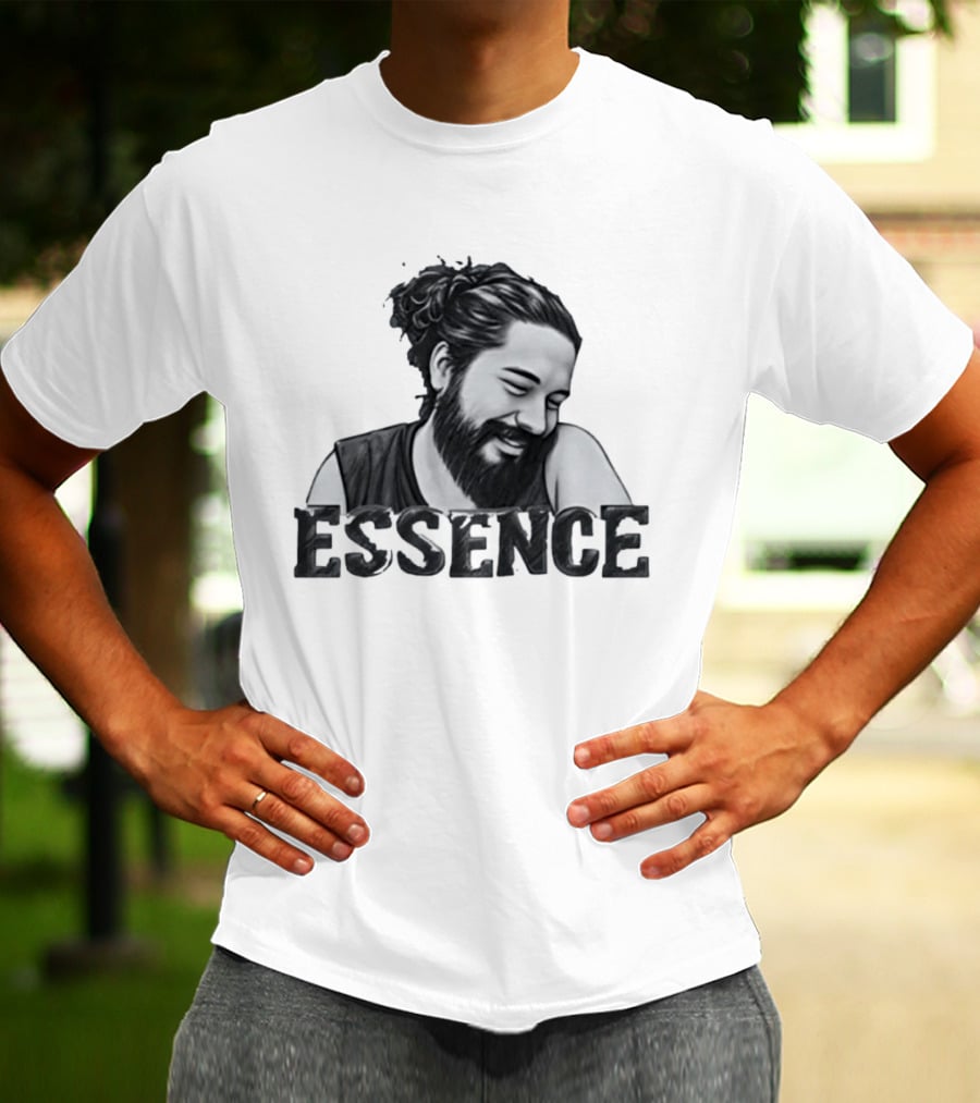 Essence Bearded Man Minimalist Smiling T-Shirt