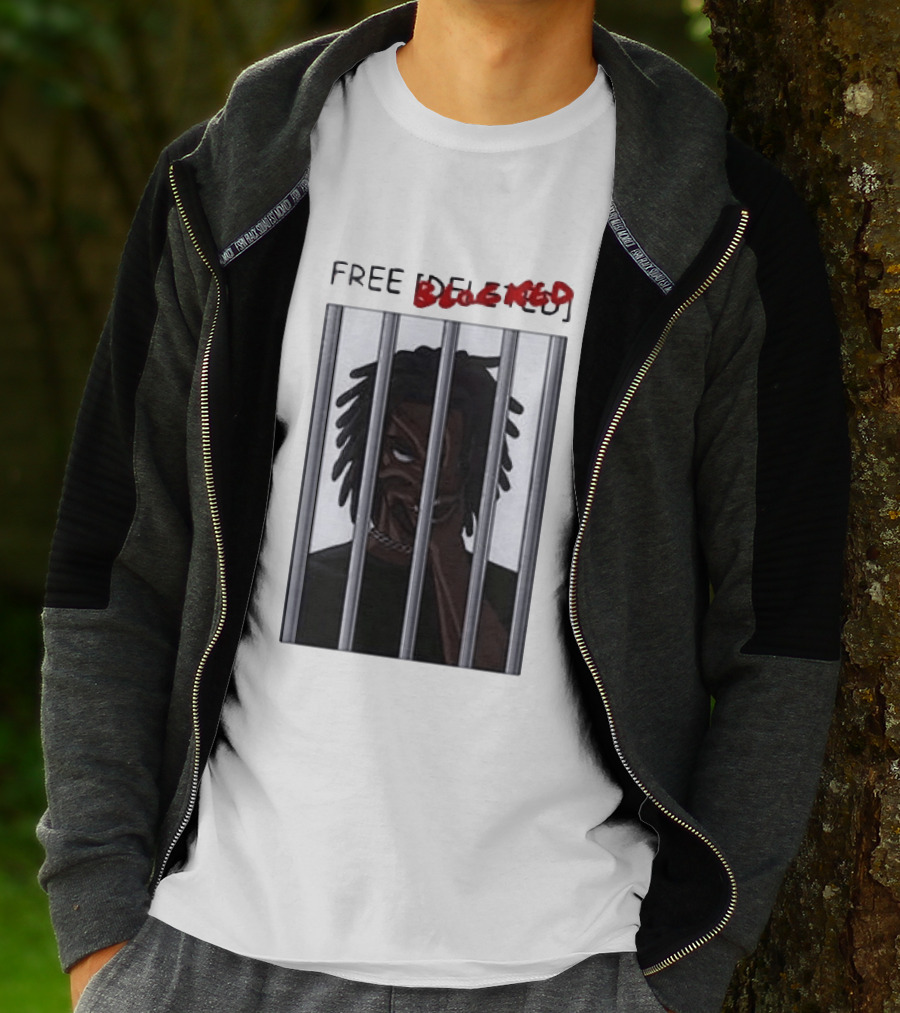 Free Blocked The Commissary Villain Dept Character Behind Bars T-Shirt