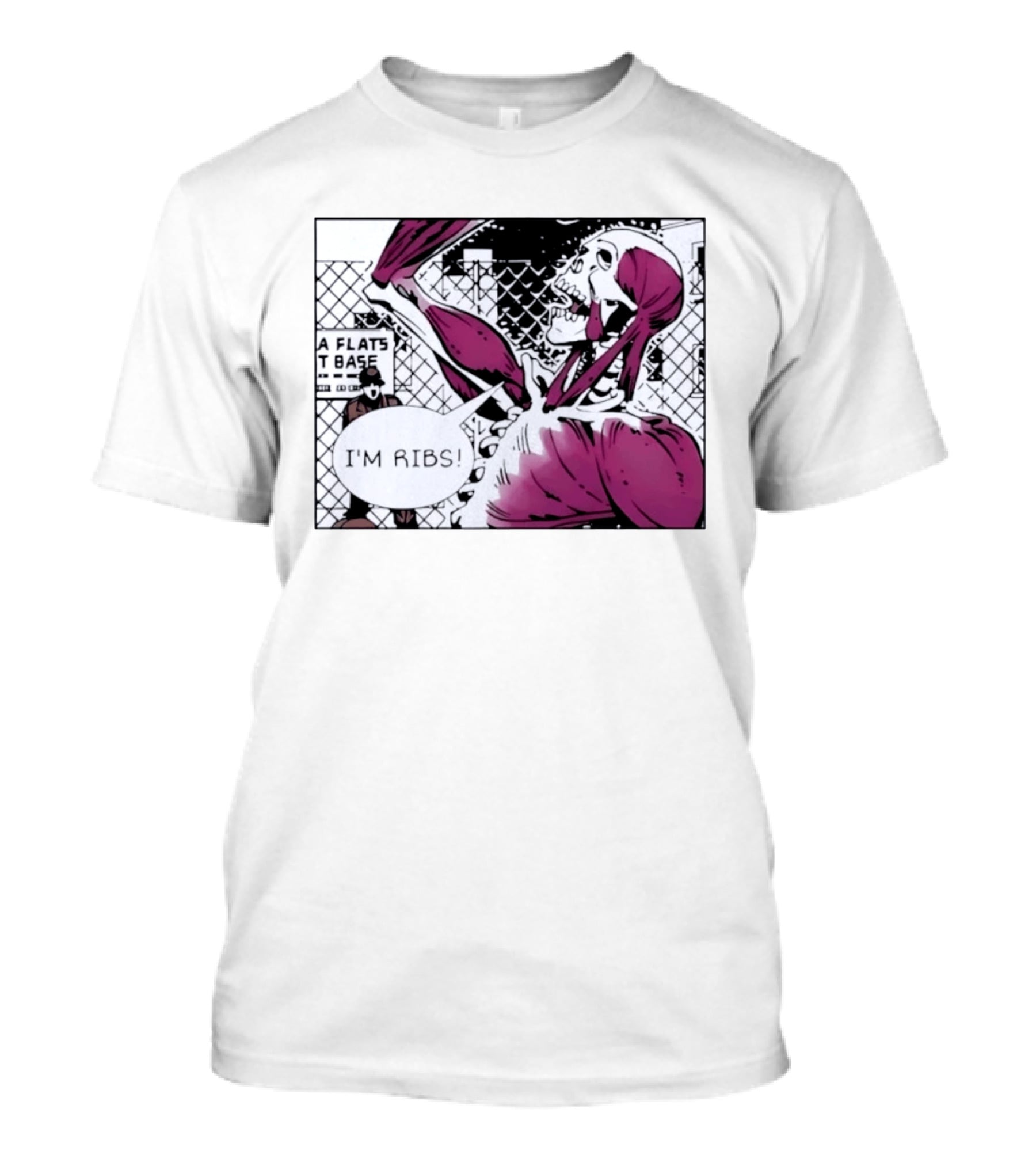 I'm Ribs Comic Panel Skeleton Pop Art Muscular Anatomy T-Shirt
