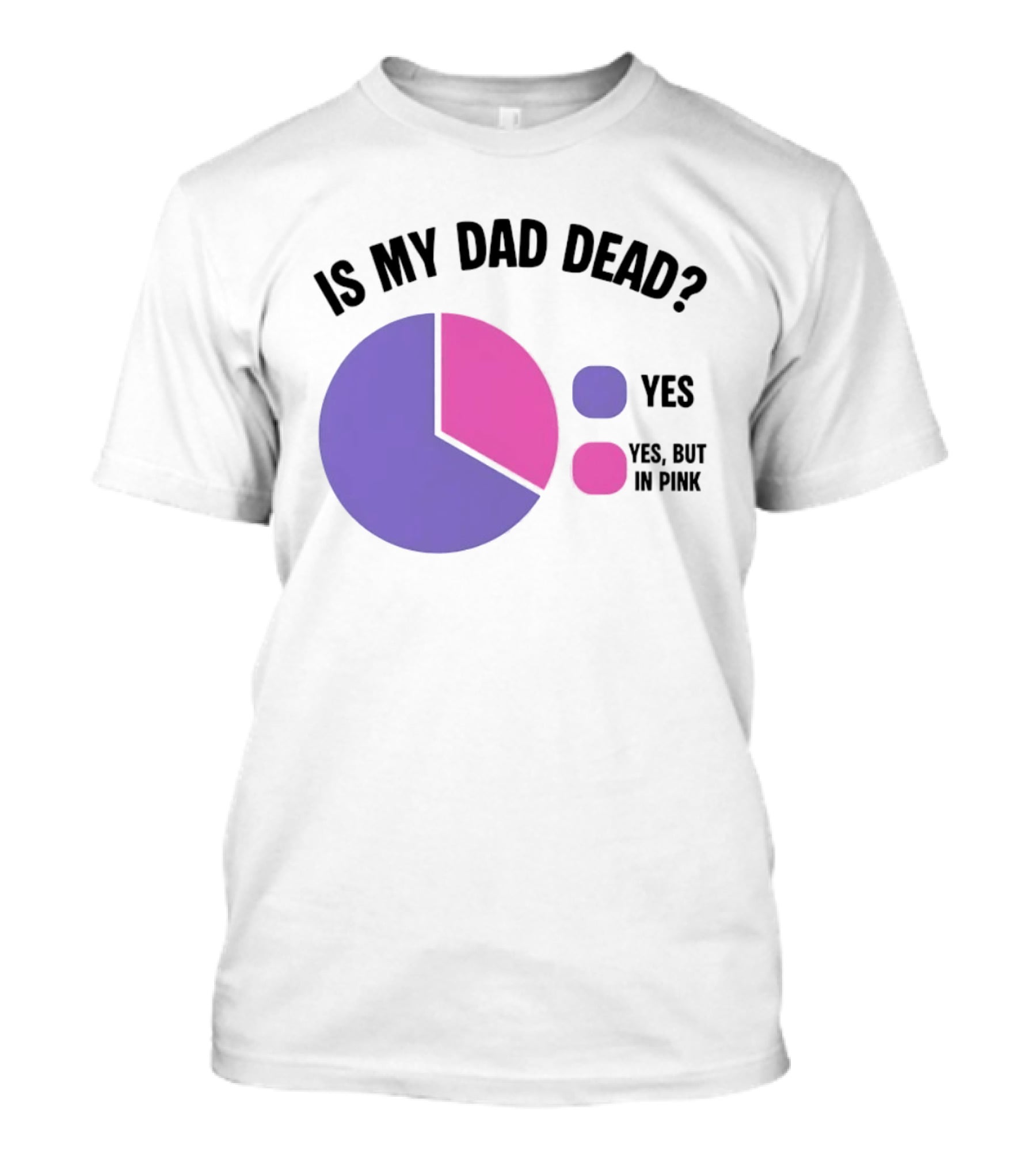 Is My Dad Dead Yes But In Pink Pie Chart Yes T-Shirt