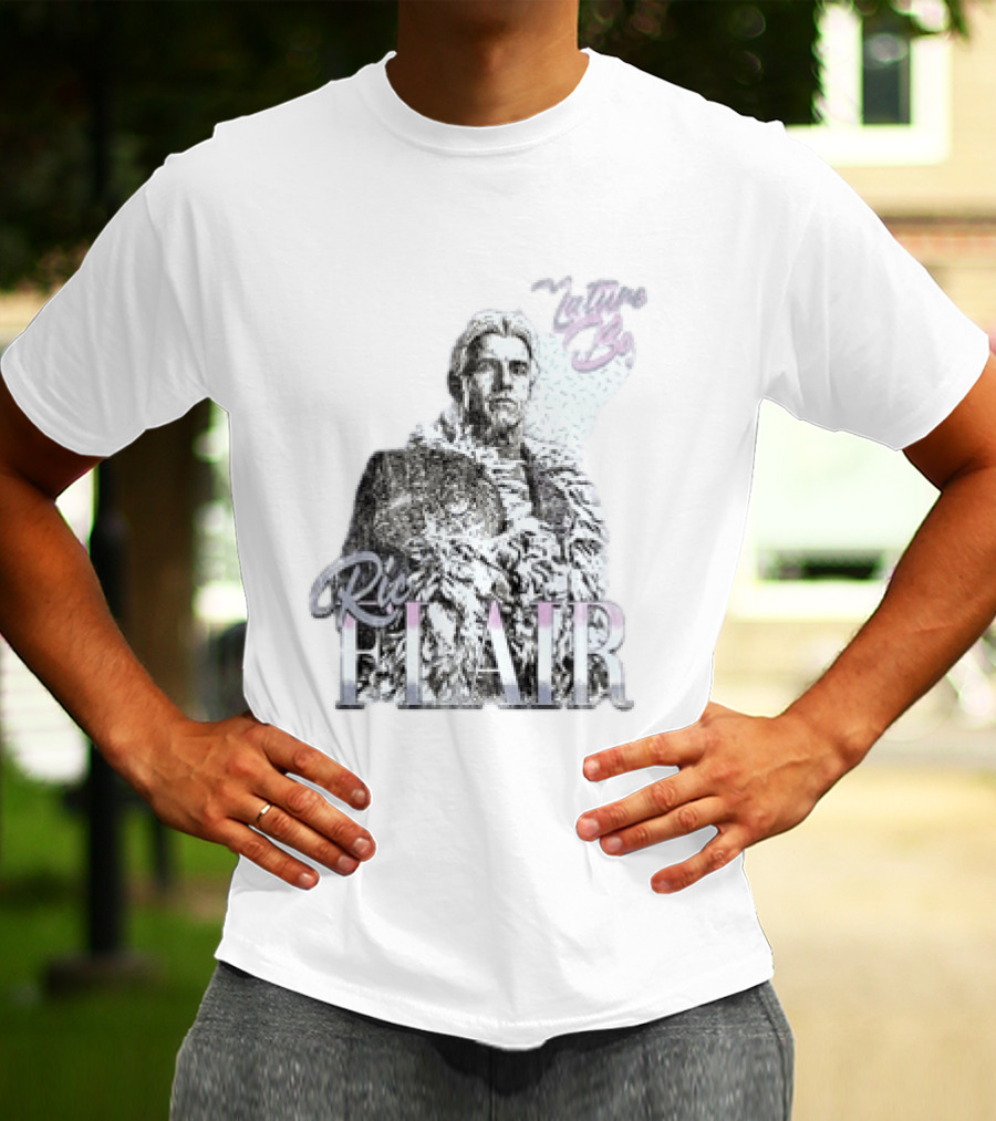 Ric Flair Nature Boy Classic Wrestling Style Black And White T-Shirt