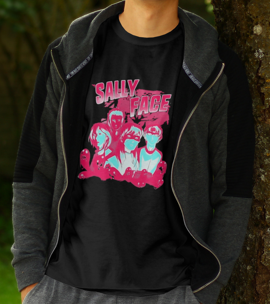 Sally Face Characters Group Indie Game Sal Fisher T-Shirt