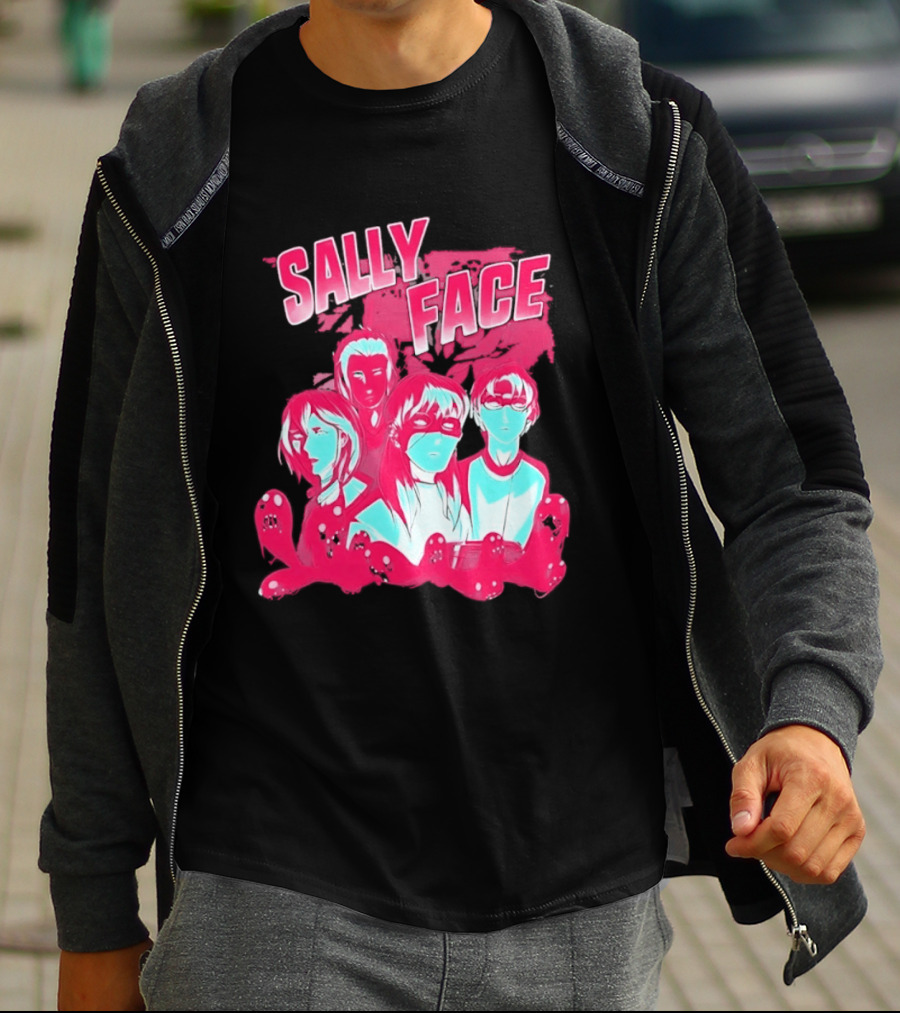 Sally Face Characters Group Indie Game Sal Fisher T-Shirt