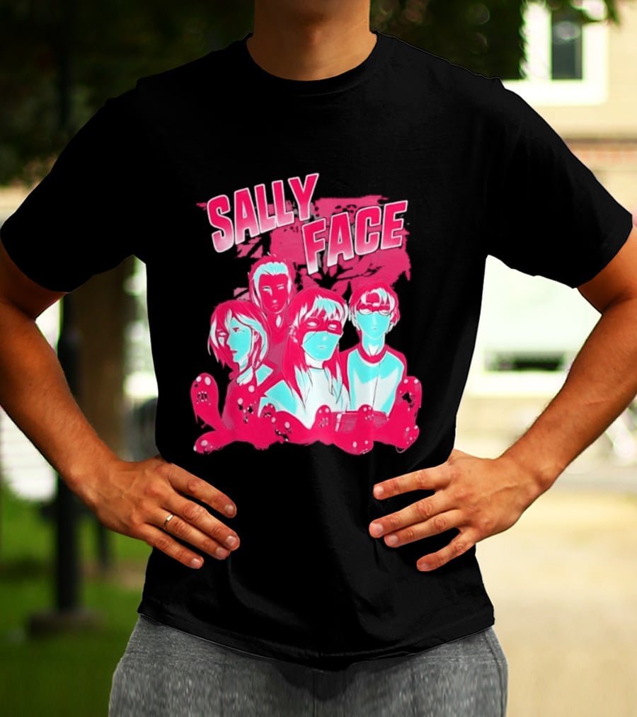 Sally Face Characters Group Indie Game Sal Fisher T-Shirt