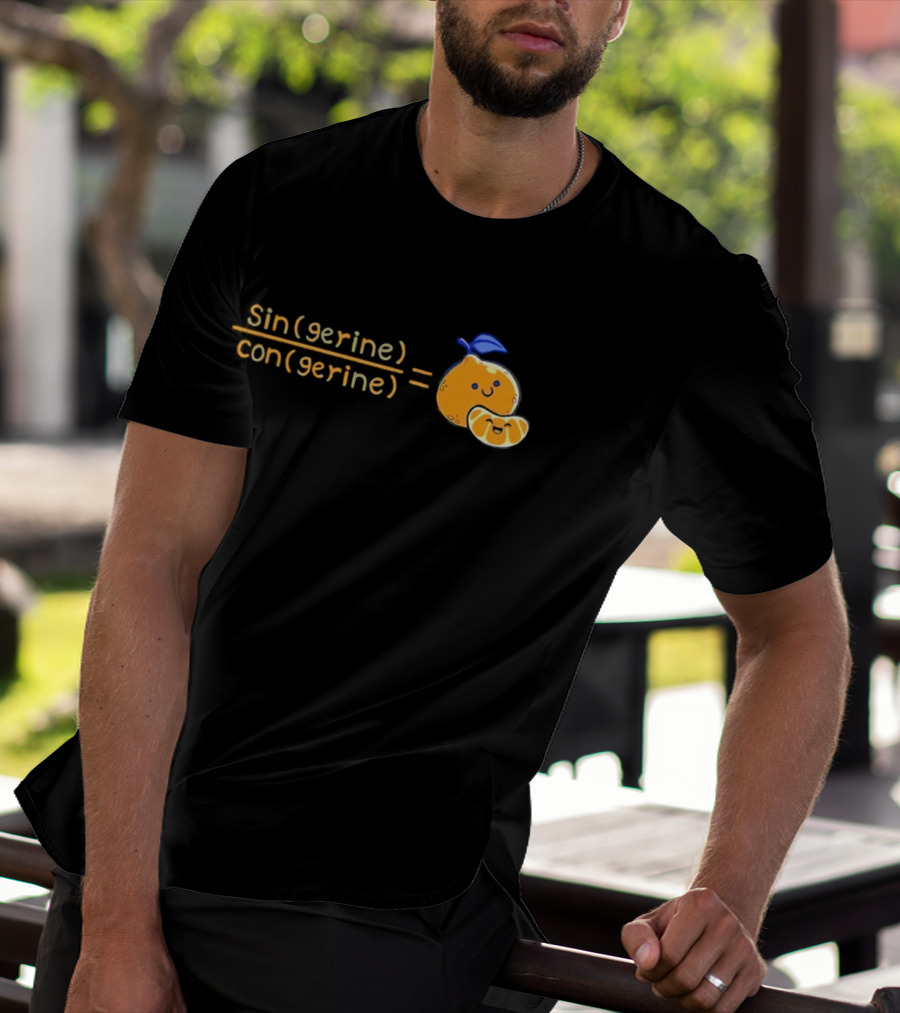 Singerine Divided By Congerine Equals Tangerine Math Pun T-Shirt