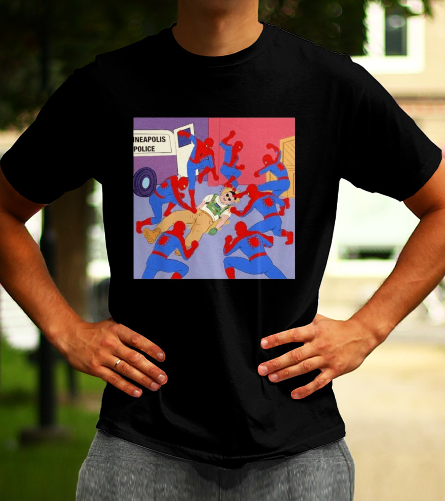 Spider Man Minneapolis Police Kicking Jake Lang T-Shirt