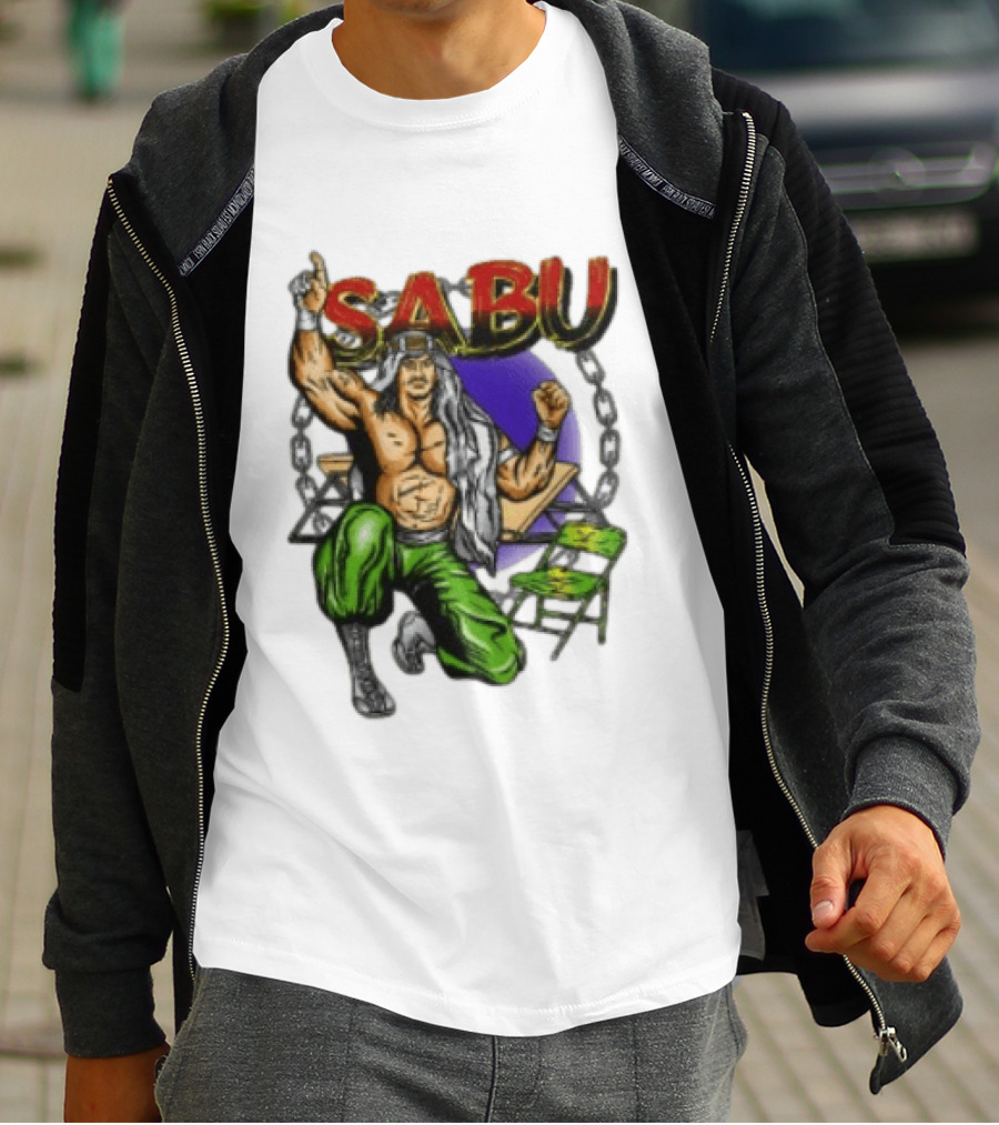 Beyondhumanmerch The Great Sabu Wrestling Character Chains And Table T-Shirt